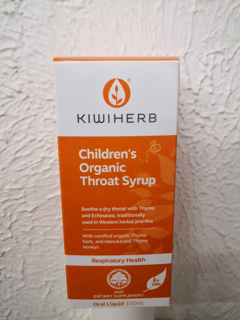 Kiwiherb 儿童润喉宁 100ml 舒缓及修复发炎和受刺激的组织 throat syrup